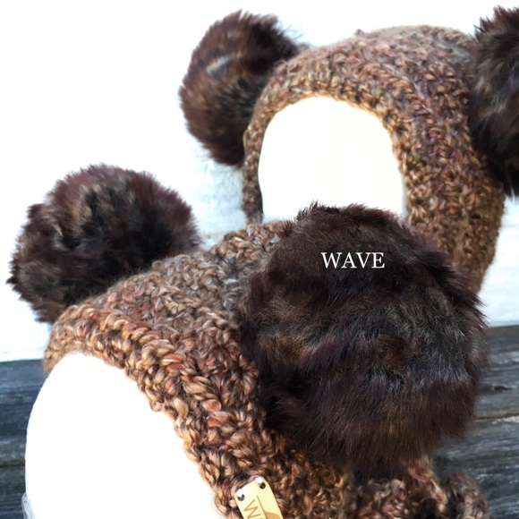 WAVE DESIGN STUDIOS Accessories - Bear beanie/ double pom matching family bonnets ♥️